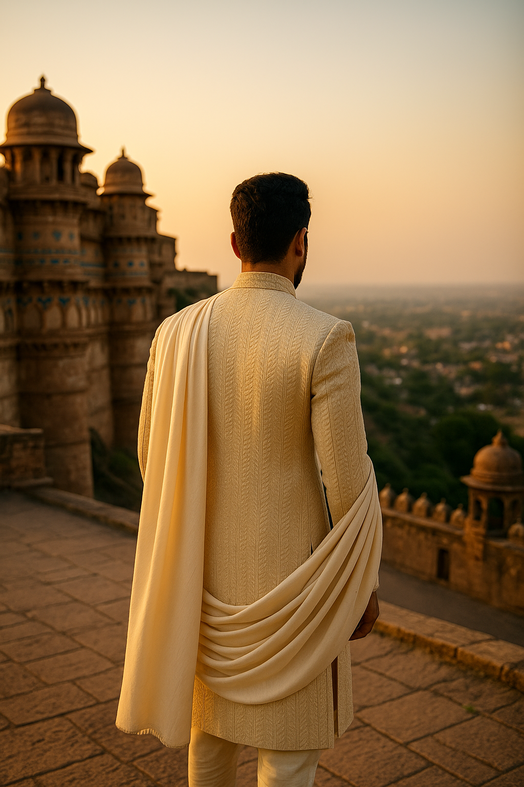 Golden Sherwani