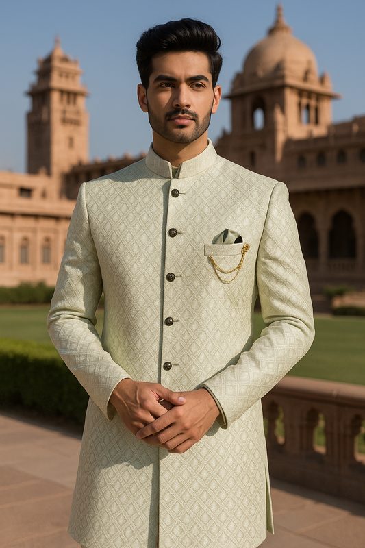 Light Green, 3-Piece Jodhpuri