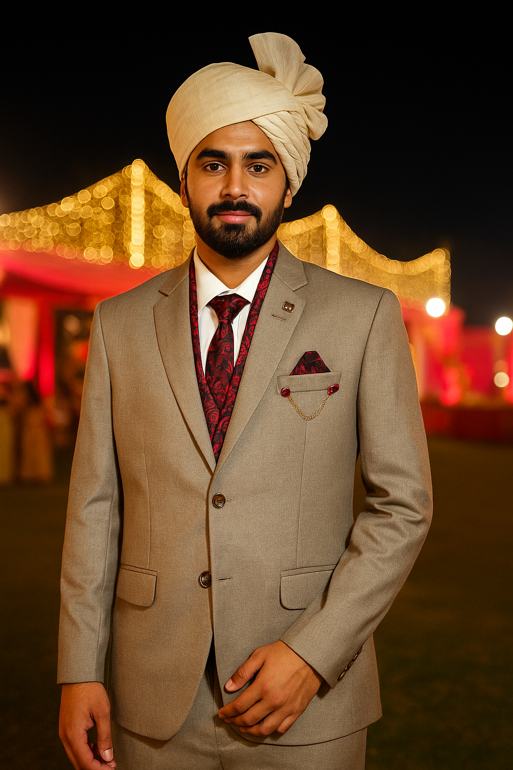 5-Piece Badami Shaadi Suit