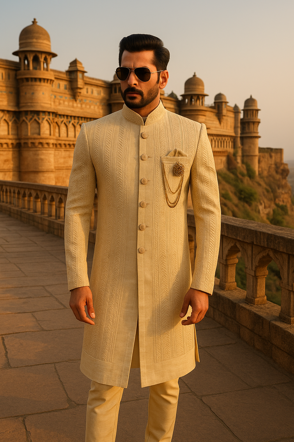 Golden Sherwani