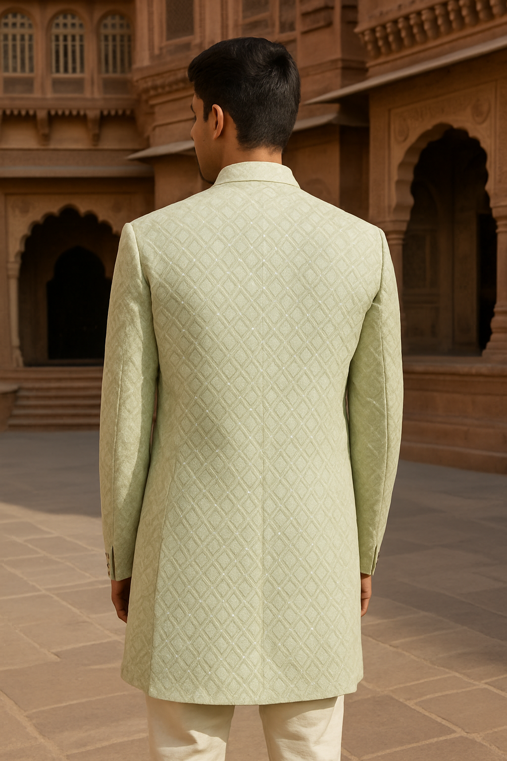 Light Green, 3-Piece Jodhpuri